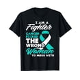 thumbnail image 1 of Fighter Cancer Picked Wrong Woman Cervical Cancer Awareness T-Shirt, 1 of 5