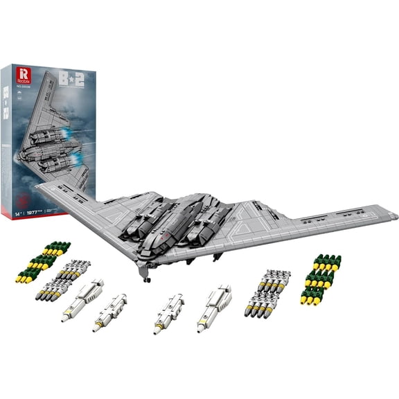 Fighter Jet Building Set 33038, B2 Military Bomber Plane for Adults, Aviation Airplane Cool Jet Model
