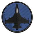 thumbnail image 1 of Fighter Jet Military Airplane Applique Multi-Color Embroidered Hook & Loop Patch - 2.5 Inch Small, 1 of 5