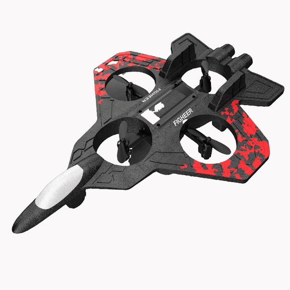 Funtogether Toys Fighter Jet RC Drone – 2.4GHz Quadcopter with 360° Flip, LED Lights, One Key Takeoff, Altitude Hold, Easy to Fly for Kids Ages 8+