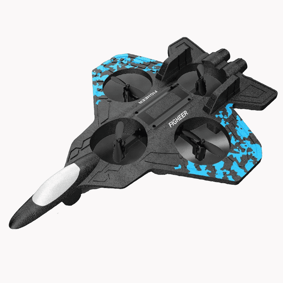 Funtogether Toys Fighter Jet RC Drone – 2.4GHz Quadcopter with 360° Flip, LED Lights, One Key Takeoff, Altitude Hold, Easy to Fly for Kids Ages 8+