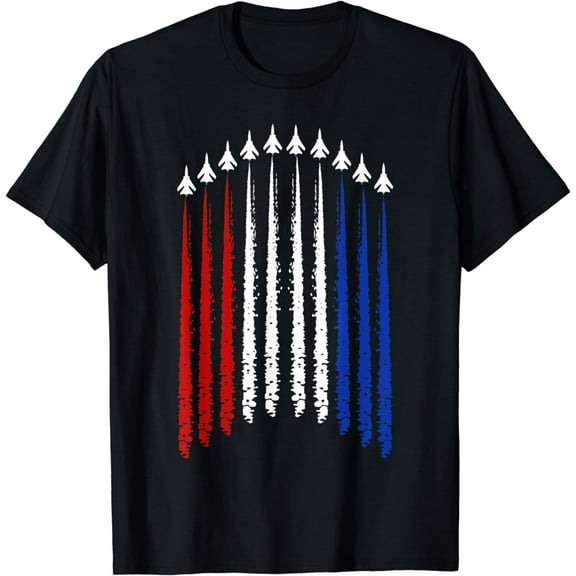 Fighter Jets With USA Flag 4th Of July Patriotic For Men USA T-Shirt