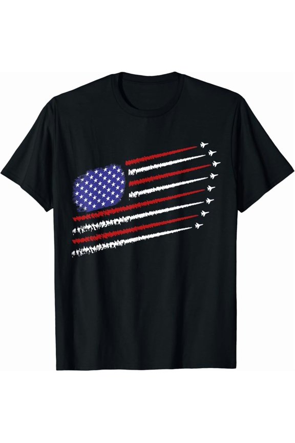 Fighter Jets With Usa American Flag 4Th Of July Celebration T-Shirt