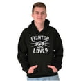 thumbnail image 1 of Fighter Not a Lover Muay Thai Athlete Unisex Plus Fleece Graphic Hoodie Brisco Brands 2X, 1 of 5