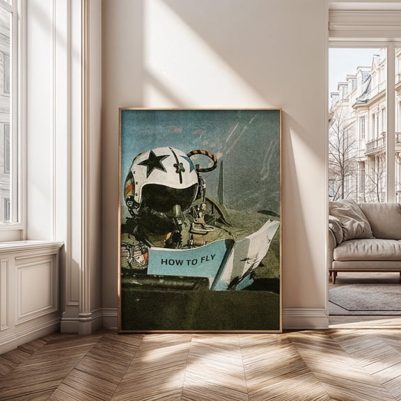 Fighter Pilot How To Fly Vintage Aviation Retro Jet Variant 3 Poster