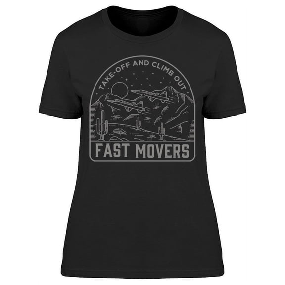 Fighter Plane Line Fast Movers T-Shirt Women -Image by Shutterstock, Female 3X-Large