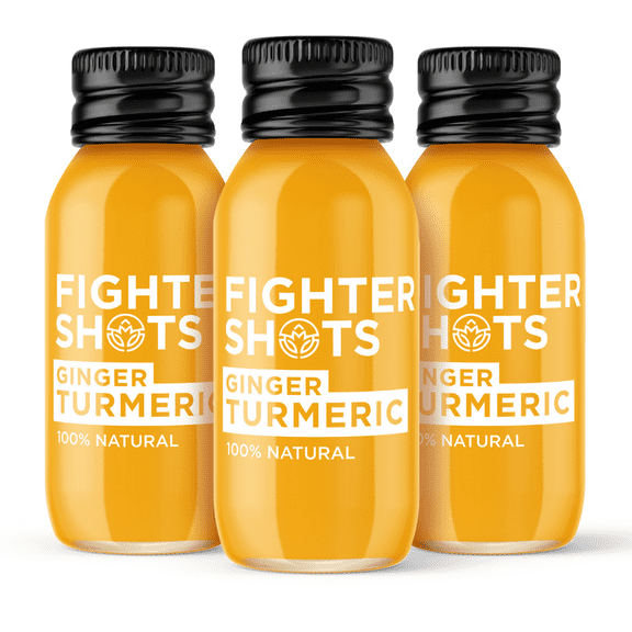 Fighter Shots Ginger + Turmeric Wellness Shot | 60ml | 12-Pack