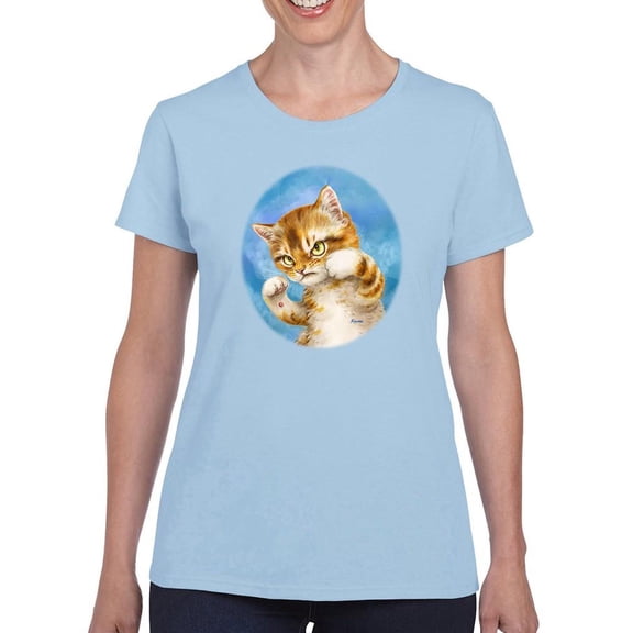 Fighting Cat T-Shirt Women -Kayomi Harai Designs, Female Small