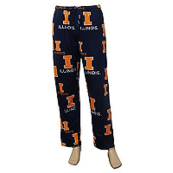 Fighting Illini - University of Illinois Adult Men Large-Print Pajama Lounge Sleep Pants (Size XL)