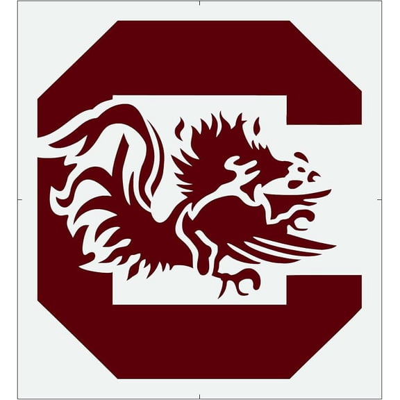 Fighting Rooster Mascot Logo Stencil, 6x5.44 in - Reusable Stencils for Painting on Wood, Walls, Fabric & Rocks - Durable 14 Mil Mylar Plastic for DIY Crafts & Art Projects