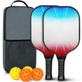 thumbnail image 1 of Fighting Series Pickleball Paddles Set Of 2, Fiberglass Surface, 4 Balls & Bag, 1 of 6