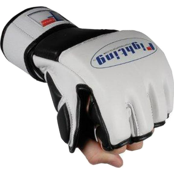 Fighting Sports MMA Grappling Training Gloves - Medium - White/Black