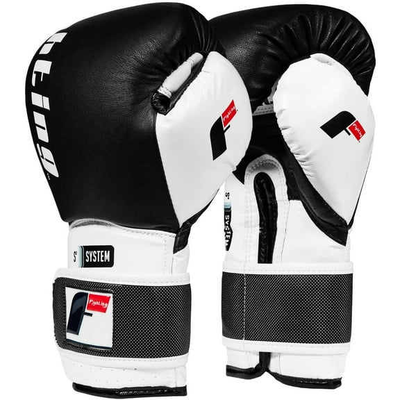Fighting Sports S2 Gel Boxing Power Training Gloves - 18 oz. - Black/White