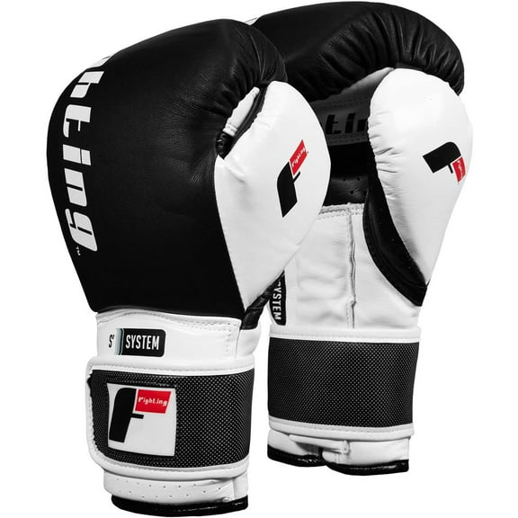 Fighting Sports S2 Gel Boxing Power Sparring Gloves - 12 oz. - Black/White