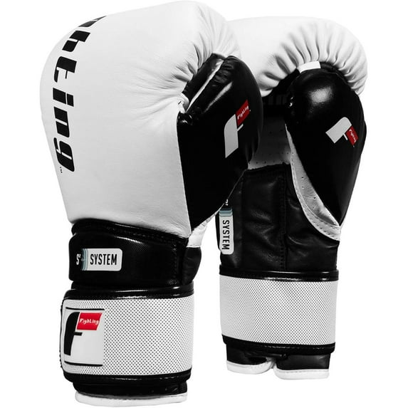 Fighting Sports S2 Gel Boxing Power Sparring Gloves - 12 oz. - White/Black