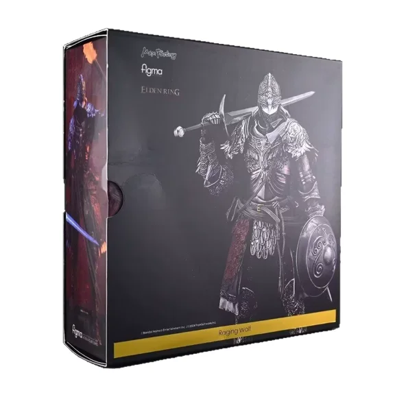 Figma Elden Ring Raging Wolf Action Figure, Tarnished Knight Collectible with Greatsword, Shield & Extra Game Accessories