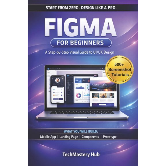 Figma for Beginners: Figma for Beginners: A Step-by-Step Guide to UI/UX Design, Wireframing, Prototyping, and Building R, (Paperback)