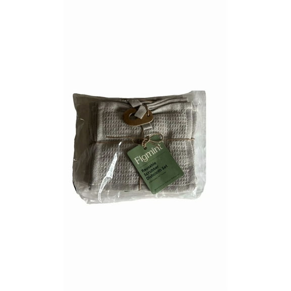 Figmint Reusable Scrubber Dishcloth Set Of 4 Kitchen Dish Cloths 6"X6" New