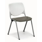 Figo Armless Stack Chair with Polypropylene Seat Black Poly Seat  Back/Silver Frame