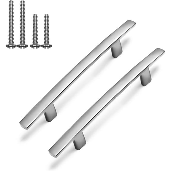 Figo Home Kitchen Cabinet Handles - 3" Hole to Hole, 5" Length Drawer Handles (Nickel, Small)