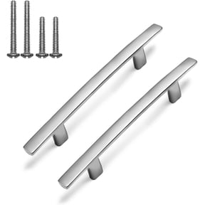 Figo Home Kitchen Cabinet Handles - 3" Hole to Hole, 5" Length Drawer Handles (Nickel, Small)