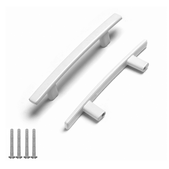 Figo Home Kitchen Cabinet Handles - 3" Hole to Hole, 5" Length Drawer Handles (White, Small)