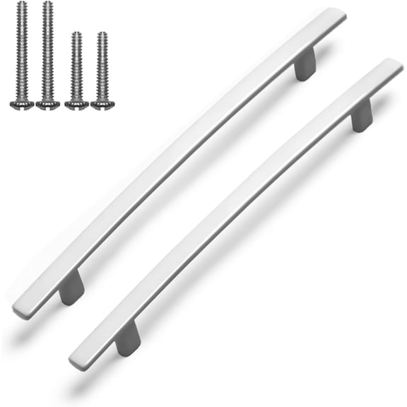 Figo Home Kitchen Cabinet Handles - 6" Hole to Hole, 8" Length Drawer Handles (White, Large)
