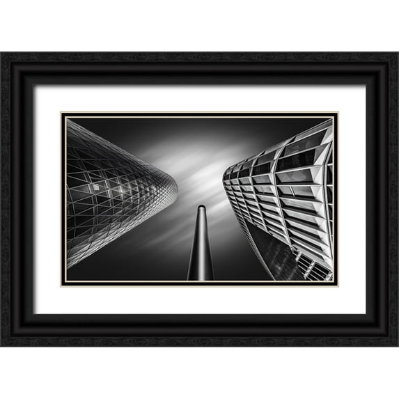 Figueras, Antoni 14x10 Black Ornate Wood Framed with Double Matting Museum Art Print Titled - Searching The Light