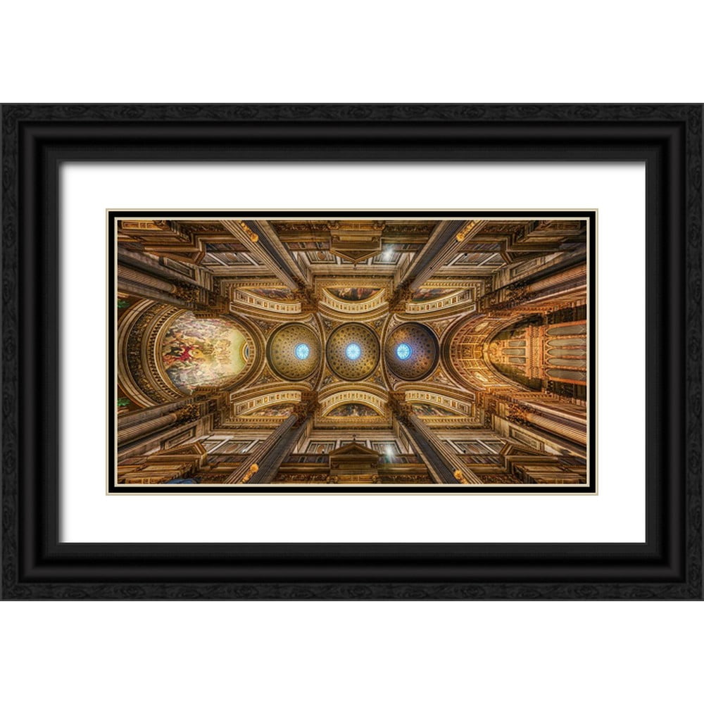 Figueras, Antoni 32x20 Gold Ornate Wood Framed with Double Matting 