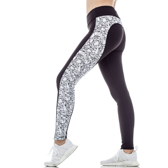 Figur Activ Geometric Print Performance Sports Active Full Length Yoga Leggings