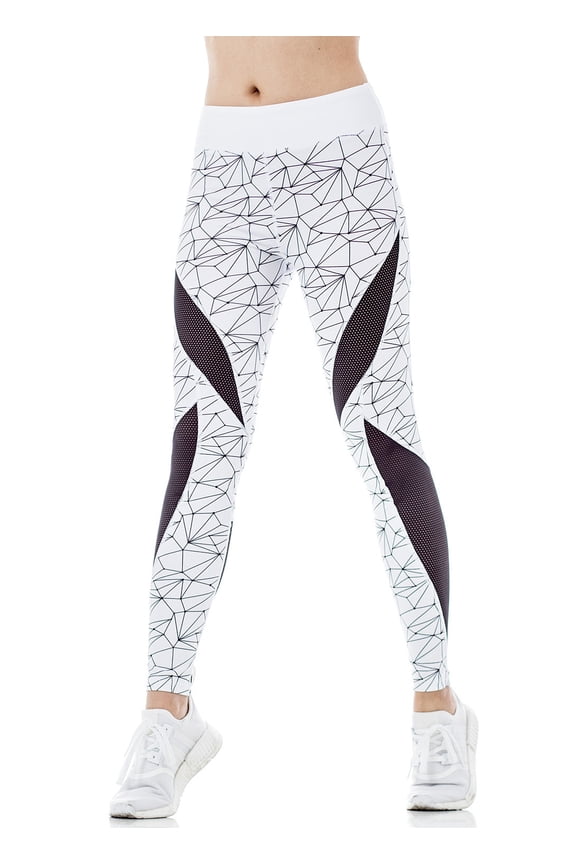 Women's Geometric Performance Active Workout Leggings