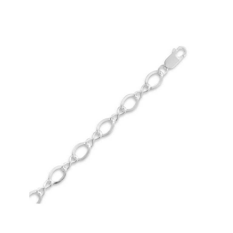 Figure 8 Charm Link Bracelet Sterling Silver, 9-inch Length Figure 8 Charm Link Bracelet Sterling Silver, 9-inch Length