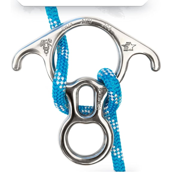 Figure 8 Descender | Stainless Steel | Rappelling and Rescue | 50 kN | Bent Ear Design