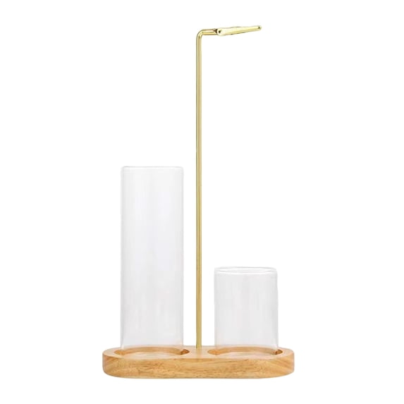 Figure 8 Incense Burner Glass Holder, Unique Scented Candle Holder for Home, Aromatherapy Glass Cup, Eight-Shaped Censer for Meditation Decor