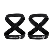 Figure 8 Lifting Straps For Deadlift, Powerlifting, Strongman, Cross Training Strong Weightlifting Wrist Straps For Men, Women Black, Medium