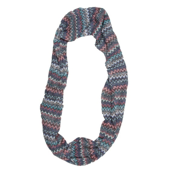 Figure 8 Multi Loop Scarf - Blue/Red/Teal