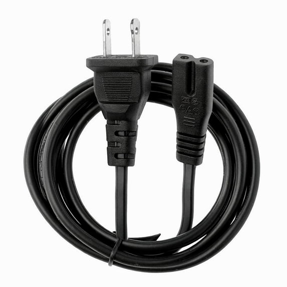 Figure 8 Power Cord 5ft, Polarized 2 Prong AC Cable For Blu-ray Players ...