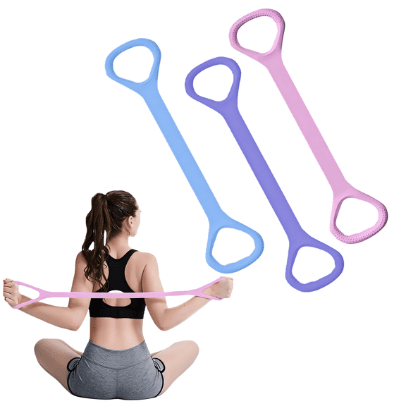 Figure 8 Resistance Band with Handles, Elastic Bands for Working Out,Arm,Back,Shoulder Training Elastic Ropes,Exercise Equipment for Yoga, Pilates,Physical Therapy Stretching