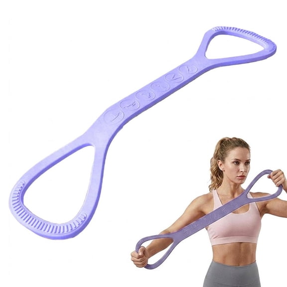 Figure 8 Resistance Band with Non-Slip Handles, Silicone Full Body Exercise Stretching Bands for Women Men, Home Gym Yoga & Arm Shoulder Training