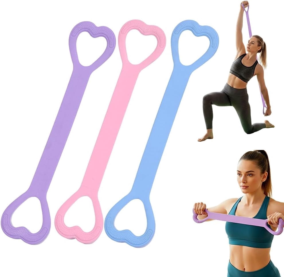 Figure 8 Resistance Bands Exercise Bands for Women, 2026 New Resistance Band with Handles for Working Out, Elastic Ropes for Arm Back Shoulder Stretching Training