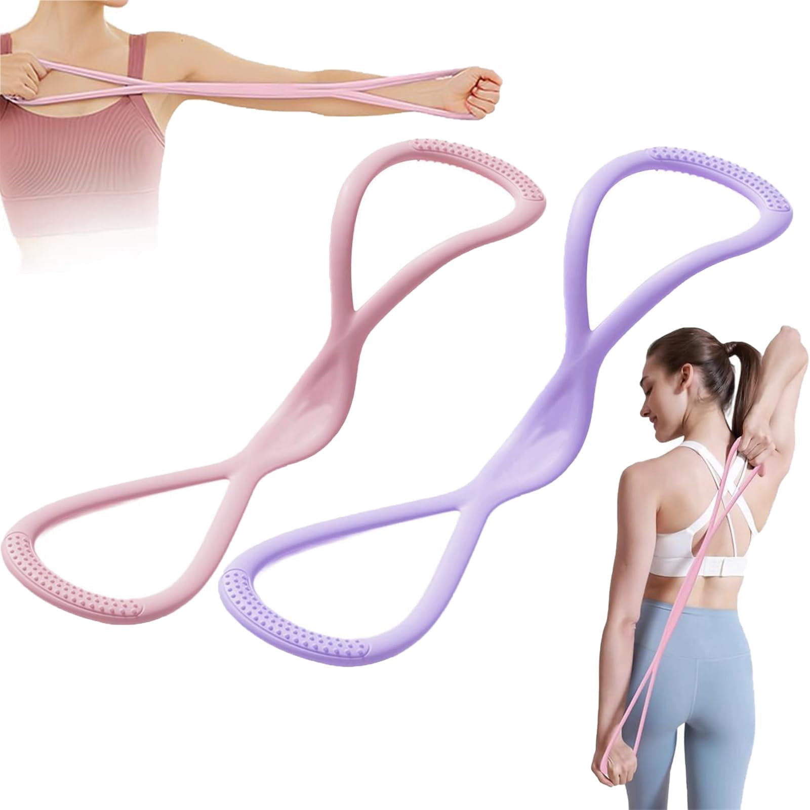 Figure 8 Resistance Bands with Handles for Women – Arm and Chest Exercise for Yoga, Pilates, and Fitness