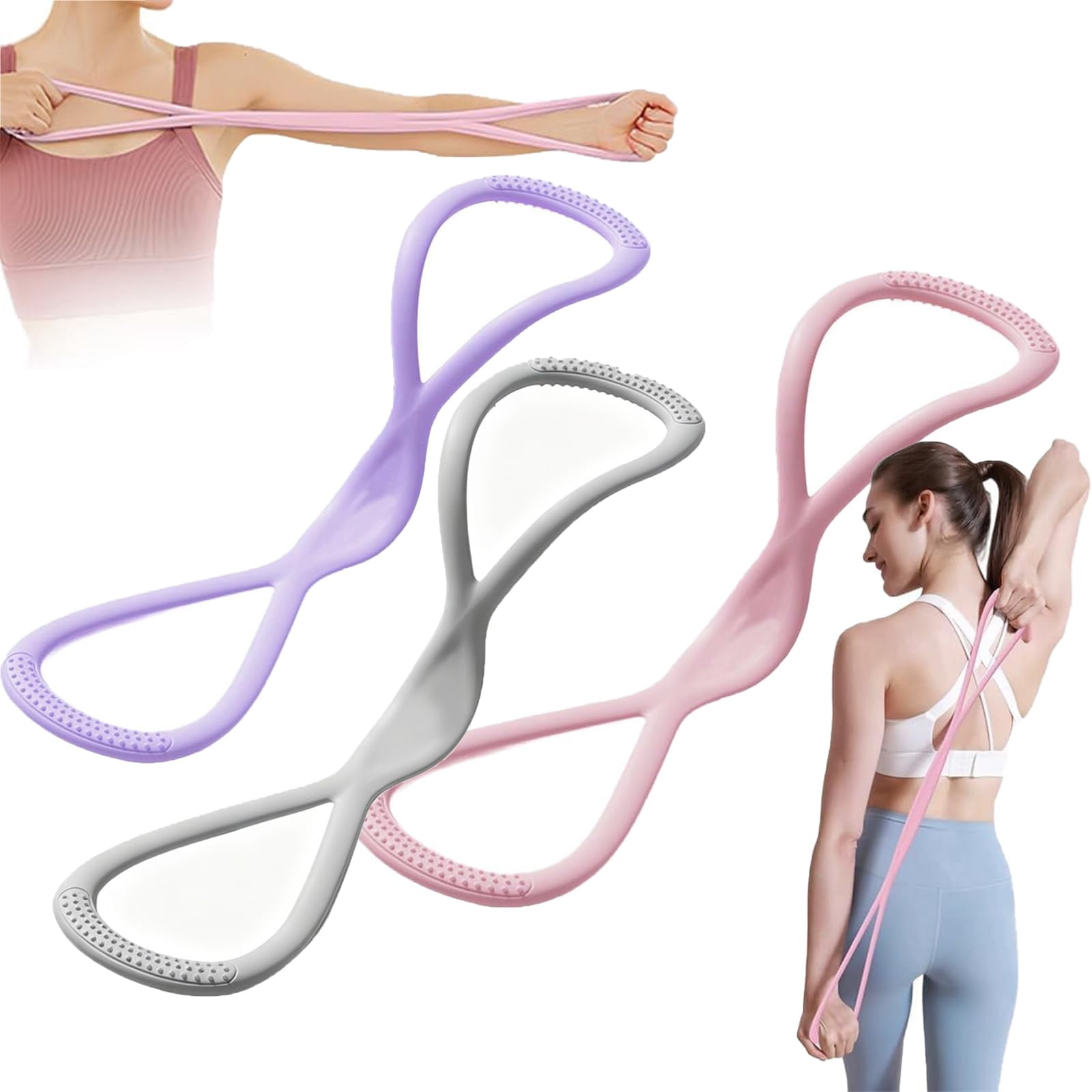 Figure 8 Resistance Bands with Handles for Women – Arm and Chest Exercise for Yoga, Pilates, and Fitness