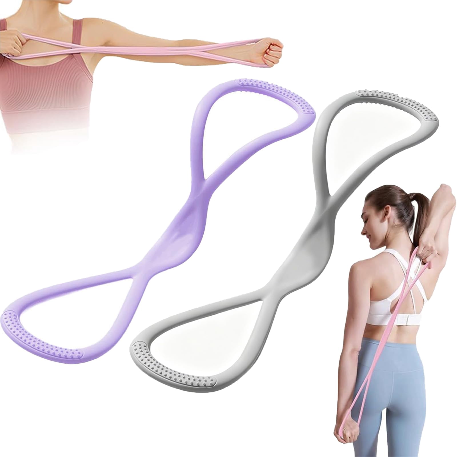 Figure 8 Resistance Bands with Handles for Women – Arm and Chest Exercise for Yoga, Pilates, and Fitness