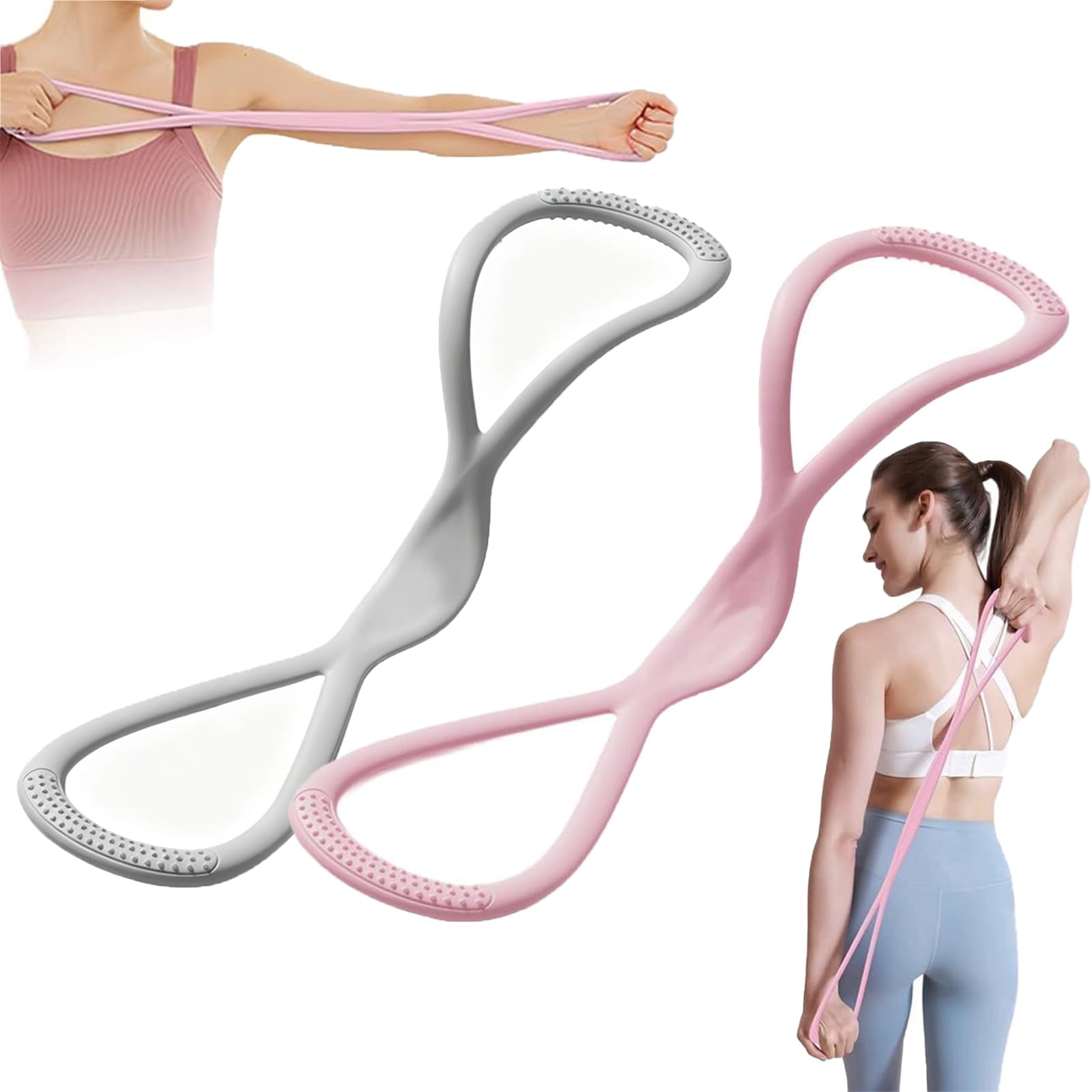 Figure 8 Resistance Bands with Handles for Women – Arm and Chest Exercise for Yoga, Pilates, and Fitness