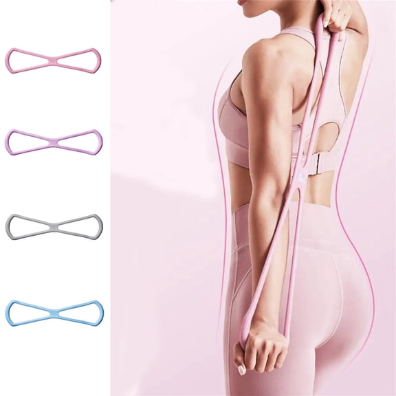 Figure 8 TPE Resistance Bands for Women, Non-Slip Elastic Pull Up Exercise Bands for Back & Arm Workout, Durable Fitness Bands, 4th of July Gift for Her Home Gym & Yoga Use, T-1