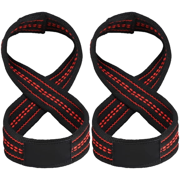 Figure 8 Weightlifting Straps, Enhanced Grip Deadlift Straps, SCR Foam Padded Lifting Straps, Heavy Duty Wrist Support, 10.6 x 4.7 in / 27 x 12 cm Powerlifting Straps for Weight Training