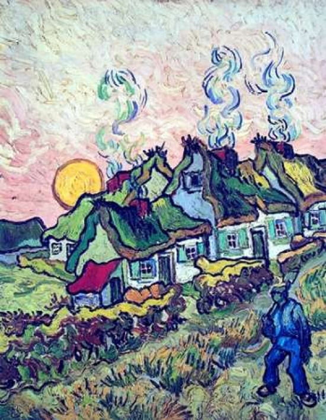 Figure And Houses Canvas Art - Vincent Van Gogh (18 x 24)