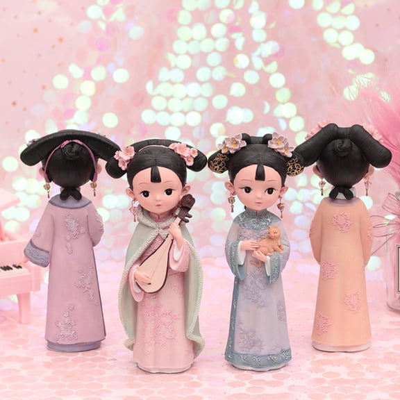 Figure Chinese Vintage Style Decorative Long-lasting Cartoon Girls Anime Figures for Birthday Gift