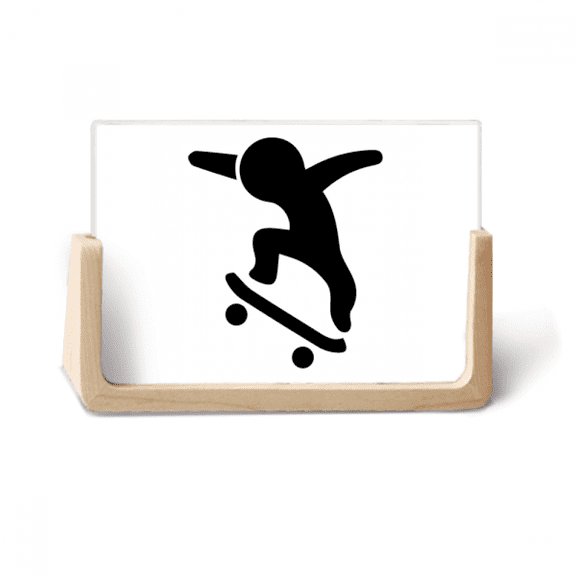Figure Form Skateboarding Photo Wooden Photo Frame Tabletop Display