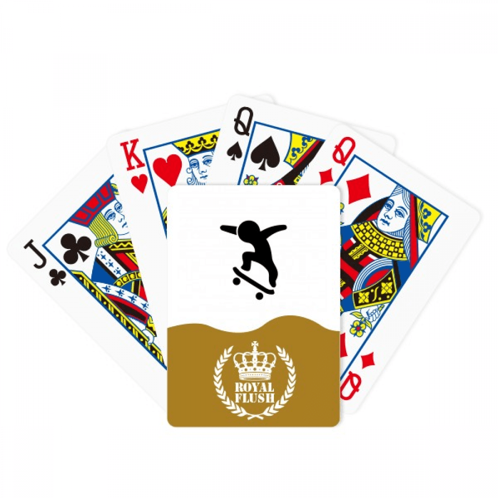 Figure Form Skateboarding Royal Flush Poker Playing Card Game